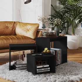 Mesas apilables 3 piezas madera contrachapada negro von , Seitentische - Ref: Foro24-808577, Preis: 50,93 €, Rabatt: %