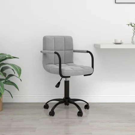Silla de oficina giratoria de terciopelo gris claro von , Bürostühle - Ref: Foro24-334710, Preis: 92,53 €, Rabatt: %