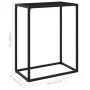 Black tempered glass console table 60x35x75 cm by vidaXL, Side tables - Ref: Foro24-322804, Price: 52,80 €, Discount: %