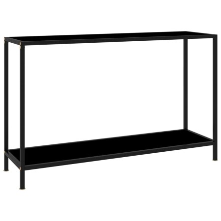 Console table black tempered glass 120x35x75 cm by vidaXL, Side tables - Ref: Foro24-322840, Price: 75,55 €, Discount: %