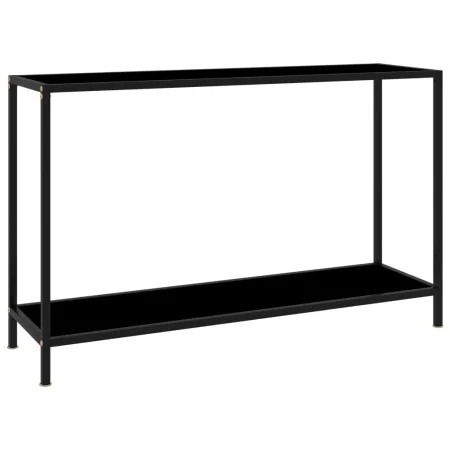 Console table black tempered glass 120x35x75 cm by vidaXL, Side tables - Ref: Foro24-322840, Price: 74,52 €, Discount: %