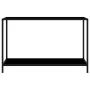 Console table black tempered glass 120x35x75 cm by vidaXL, Side tables - Ref: Foro24-322840, Price: 74,52 €, Discount: %