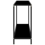 Mesa de consola negro vidrio templado 120x35x75 cm