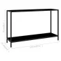 Console table black tempered glass 120x35x75 cm by vidaXL, Side tables - Ref: Foro24-322840, Price: 74,52 €, Discount: %