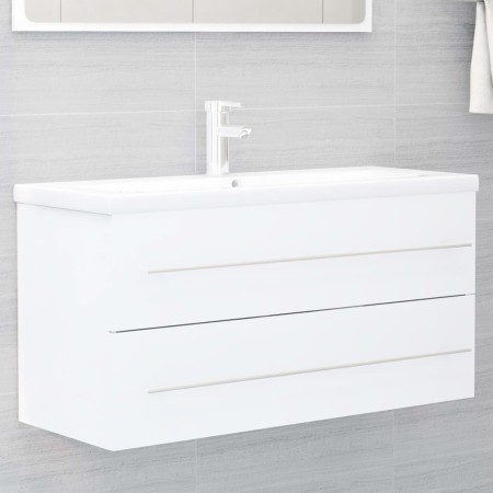 Mueble con lavabo madera de ingeniería blanco by , bathroom vanities - Ref: Foro24-3099068, Price: 304,81 €, Discount: %