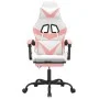 Silla gaming con reposapiés cuero sintético blanco y rosa by , Gaming chairs - Ref: Foro24-3143863, Price: 117,21 €, Discount: %