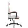 Silla gaming con reposapiés cuero sintético blanco y rosa by , Gaming chairs - Ref: Foro24-3143863, Price: 117,21 €, Discount: %