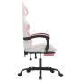 Silla gaming con reposapiés cuero sintético blanco y rosa by , Gaming chairs - Ref: Foro24-3143863, Price: 119,03 €, Discount: %