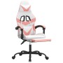 Silla gaming con reposapiés cuero sintético blanco y rosa by , Gaming chairs - Ref: Foro24-3143863, Price: 119,03 €, Discount: %