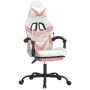Silla gaming con reposapiés cuero sintético blanco y rosa by , Gaming chairs - Ref: Foro24-3143863, Price: 117,21 €, Discount: %