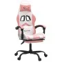 Silla gaming con reposapiés cuero sintético blanco y rosa von , Gaming-Stühle - Ref: Foro24-3143911, Preis: 118,50 €, Rabatt: %