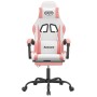 Silla gaming giratoria y reposapiés cuero sintético blanco rosa by , Gaming chairs - Ref: Foro24-349588, Price: 119,48 €, Dis...