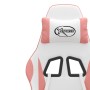 Silla gaming giratoria y reposapiés cuero sintético blanco rosa by , Gaming chairs - Ref: Foro24-349588, Price: 119,48 €, Dis...