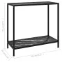 Black tempered glass console table 80x35x75 cm by vidaXL, Side tables - Ref: Foro24-322834, Price: 67,03 €, Discount: %