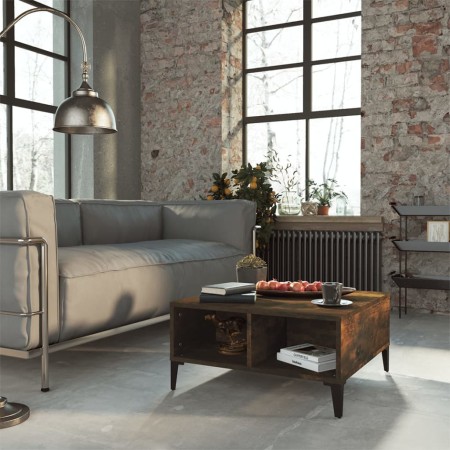 Mesa de centro madera de ingeniería roble ahumado 60x60x30 cm by , Coffee table - Ref: Foro24-813167, Price: 50,61 €, Discoun...