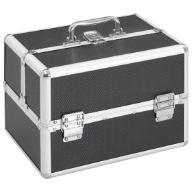 Maletín de maquillaje aluminio negro 22x30x21 cm by , toiletry bags - Ref: Foro24-91829, Price: 43,05 €, Discount: %