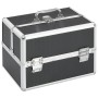 Maletín de maquillaje aluminio negro 22x30x21 cm by , toiletry bags - Ref: Foro24-91829, Price: 43,05 €, Discount: %