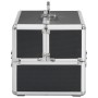 Maletín de maquillaje aluminio negro 22x30x21 cm by , toiletry bags - Ref: Foro24-91829, Price: 43,05 €, Discount: %