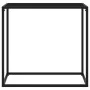 Black tempered glass console table 80x35x75 cm by vidaXL, Side tables - Ref: Foro24-322808, Price: 48,62 €, Discount: %