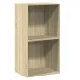 Estantería 2 niveles contrachapada color roble 40x30x76,5cm de , Librerías y estanterías - Ref: Foro24-800930, Precio: 39,74 ...