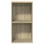 Estantería 2 niveles contrachapada color roble 40x30x76,5cm von , Bücherregale und Regale - Ref: Foro24-800930, Preis: 39,91 ...