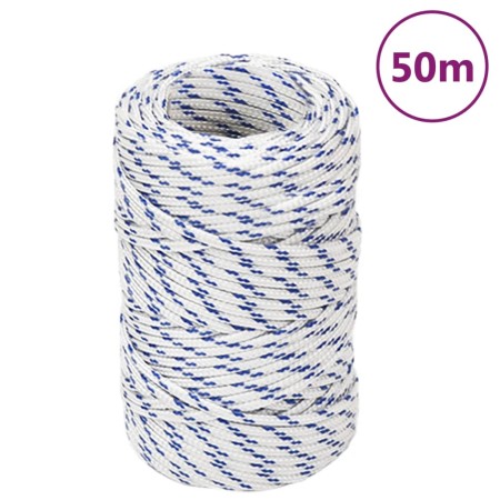 Cuerda de barco polipropileno blanco 2 mm 50 m de , Sogas y cuerdas metálicas - Ref: Foro24-152265, Precio: 9,99 €, Descuento: %