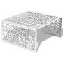 Mesa de centro con diseño geométrico calado aluminio plateado by , Coffee table - Ref: Foro24-242328, Price: 271,90 €, Discou...