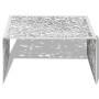Mesa de centro con diseño geométrico calado aluminio plateado by , Coffee table - Ref: Foro24-242328, Price: 271,90 €, Discou...