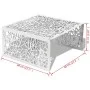 Mesa de centro con diseño geométrico calado aluminio plateado by , Coffee table - Ref: Foro24-242328, Price: 266,77 €, Discou...