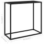 Black tempered glass console table 80x35x75 cm by vidaXL, Side tables - Ref: Foro24-322808, Price: 48,62 €, Discount: %