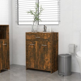 Armario baño madera contrachapada roble ahumado 60x33x80 cm by , Bathroom furniture - Ref: Foro24-815663, Price: 71,69 €, Dis...