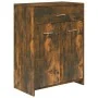 Armario baño madera contrachapada roble ahumado 60x33x80 cm de , Muebles de baño - Ref: Foro24-815663, Precio: 70,58 €, Descu...