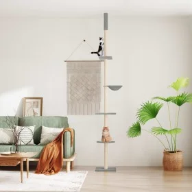 Árbol rascador gatos suelo a techo gris claro 263,5-289,5 cm by , Cat furniture - Ref: Foro24-171709, Price: 82,46 €, Discoun...