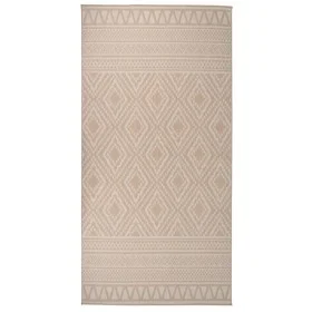 Alfombra de exterior de tejido plano rayas marrones 100x200 cm de , Alfombras - Ref: Foro24-340864, Precio: 37,35 €, Descuent...
