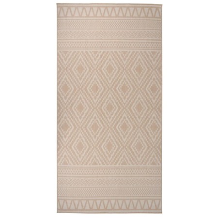 Alfombra de exterior de tejido plano rayas marrones 100x200 cm de , Alfombras - Ref: Foro24-340864, Precio: 46,90 €, Descuent...