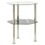 Side table 2 levels transparent and black glass 38x38x50 cm by vidaXL, Side tables - Ref: Foro24-322792, Price: 33,00 €, Disc...