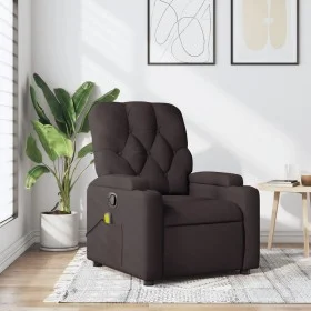 Sillón de masaje reclinable de tela marrón oscuro by , Armchairs - Ref: Foro24-372496, Price: 219,36 €, Discount: %