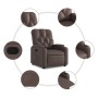 Sillón reclinable de cuero sintético marrón by , Armchairs - Ref: Foro24-372505, Price: 204,11 €, Discount: %