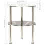 Side table 2 levels transparent and black glass 38x38x50 cm by vidaXL, Side tables - Ref: Foro24-322792, Price: 34,09 €, Disc...
