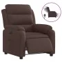 Sillón reclinable eléctrico tela marrón oscuro de , Sillones - Ref: Foro24-3204961, Precio: 288,98 €, Descuento: %