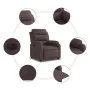 Sillón reclinable eléctrico tela marrón oscuro de , Sillones - Ref: Foro24-3204961, Precio: 288,98 €, Descuento: %