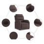 Sillón reclinable eléctrico tela marrón oscuro von , Sessel - Ref: Foro24-3204961, Preis: 283,10 €, Rabatt: %