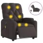 Sillón reclinable de masaje eléctrico tela marrón oscuro de , Sillones - Ref: Foro24-3204703, Precio: 266,87 €, Descuento: %