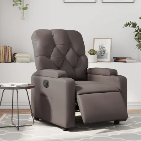 Sillón reclinable eléctrico de cuero sintético marrón de , Sillones - Ref: Foro24-3204760, Precio: 252,39 €, Descuento: %