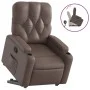 Sillón reclinable elevable cuero sintético marrón by , Armchairs - Ref: Foro24-3204774, Price: 286,92 €, Discount: %