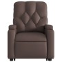 Sillón reclinable elevable cuero sintético marrón by , Armchairs - Ref: Foro24-3204774, Price: 266,93 €, Discount: %