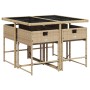 Set comedor de jardín 5 pzas con cojines ratán sintético beige von , Gartensets - Ref: Foro24-3211258, Preis: 260,85 €, Rabat...