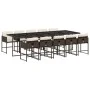 Set comedor de jardín 11 pzas y cojines ratán sintético marrón de , Conjuntos de jardín - Ref: Foro24-3211293, Precio: 777,16...