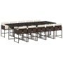 Set comedor de jardín 11 pzas y cojines ratán sintético marrón von , Gartensets - Ref: Foro24-3211293, Preis: 680,61 €, Rabat...