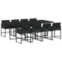 Set de comedor de jardín 9 pzas y cojines ratán sintético negro von , Gartensets - Ref: Foro24-3211279, Preis: 503,81 €, Raba...